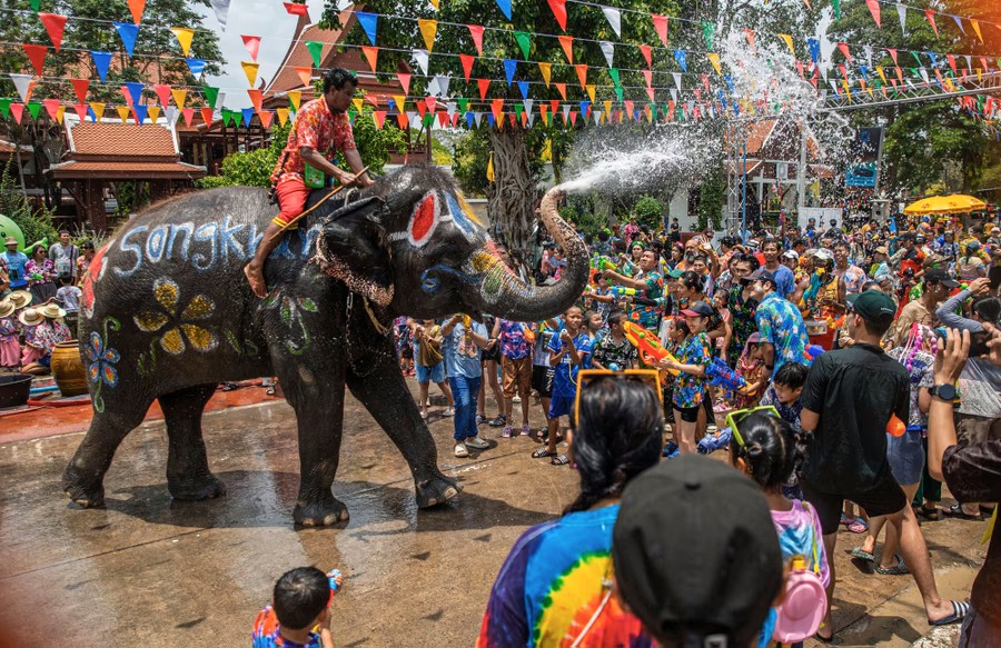 Thailand Celebrates Songkran Festival with Water Fights and Family Traditions